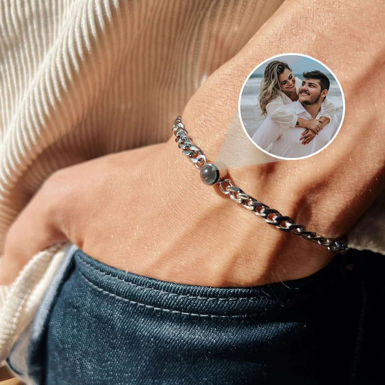 Cuban Chain Photo Bracelet