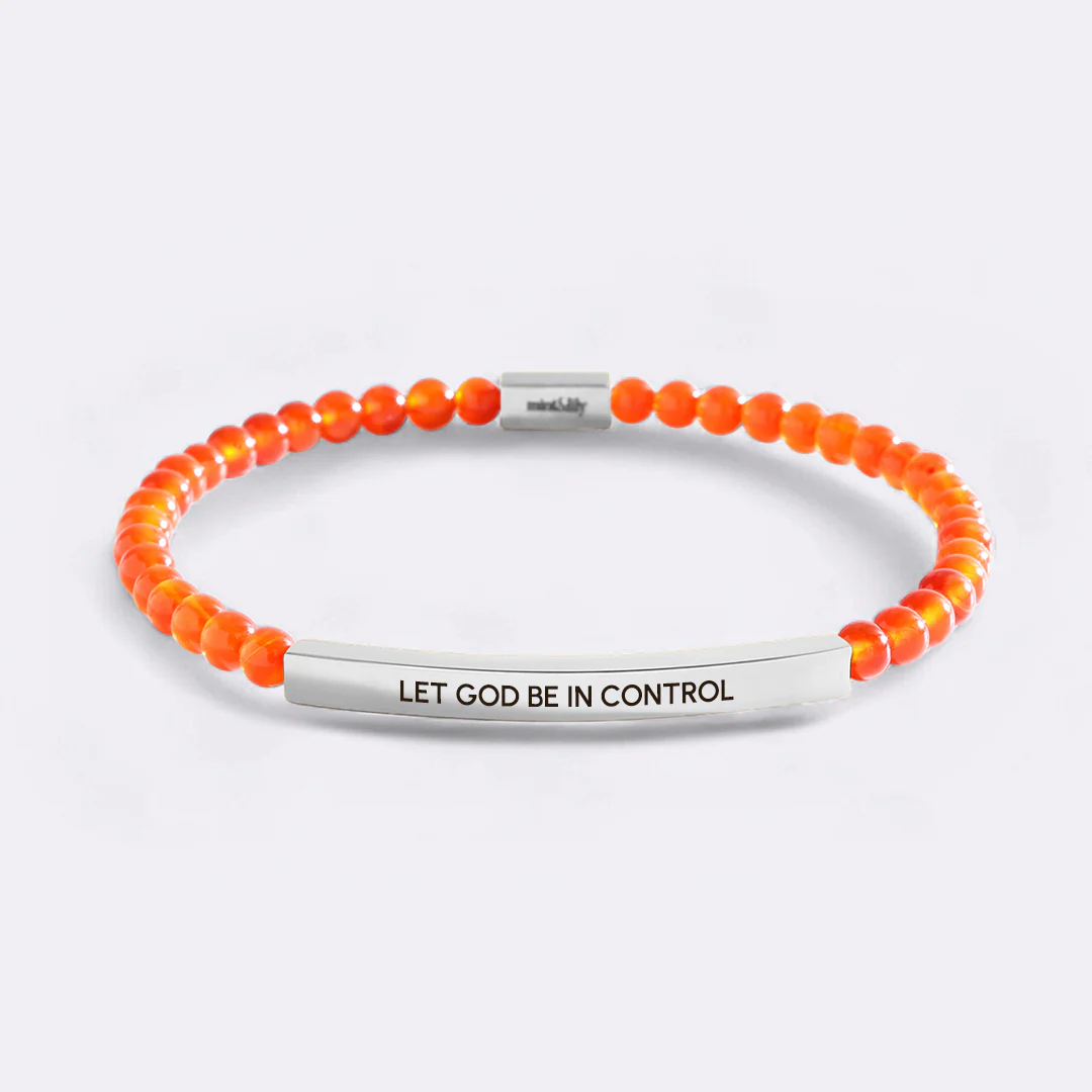 Let God Be In Control Beaded Inspire Bracelet