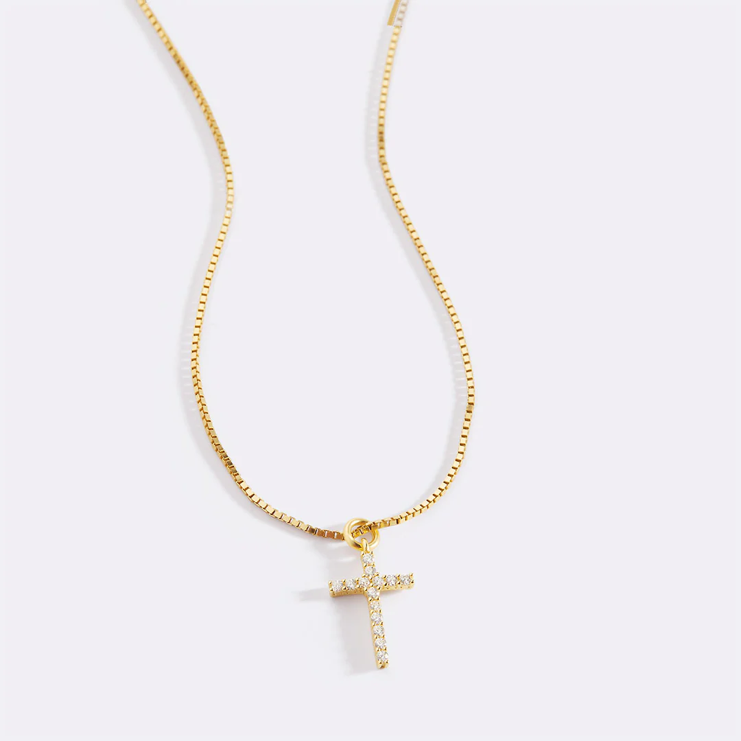Pave Cross Necklace