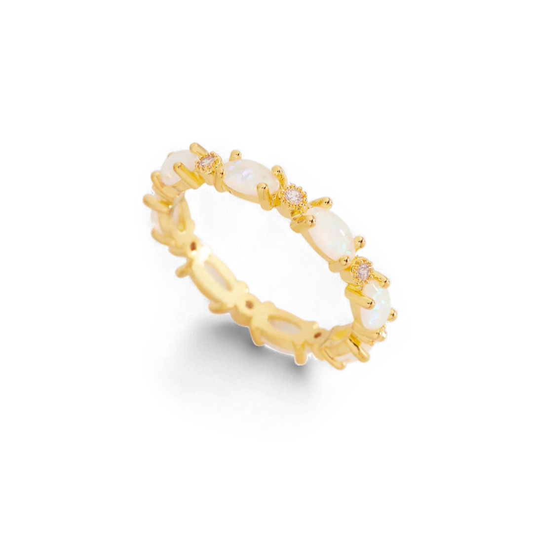 Eternity Fire Opal Ring