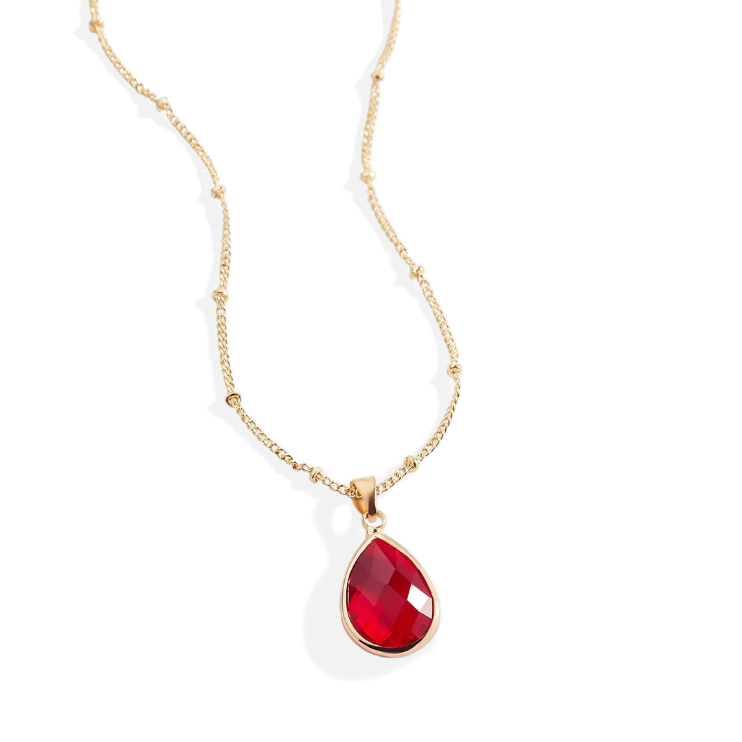 Birthstone Drop Pendant Necklace