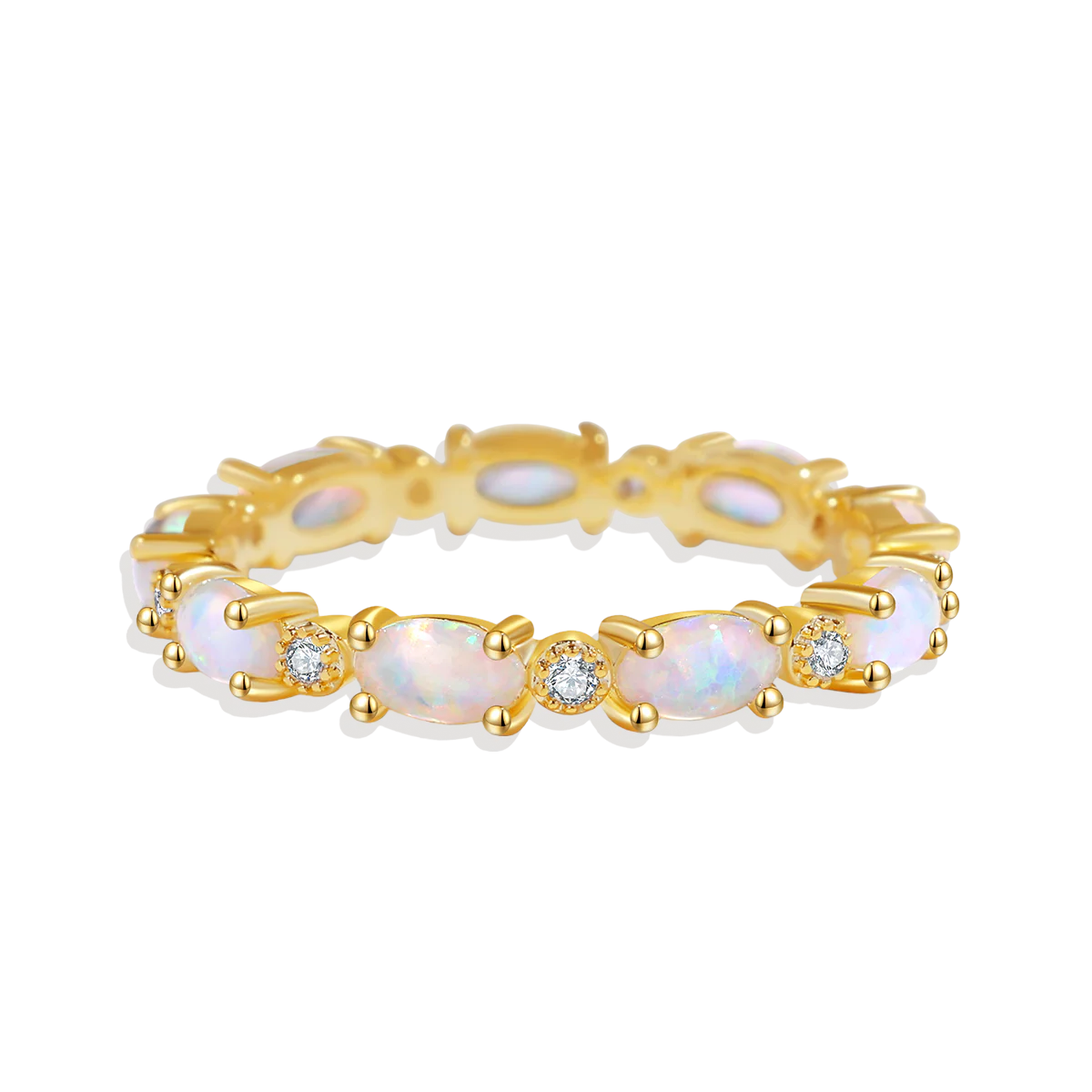 Eternity Fire Opal Ring