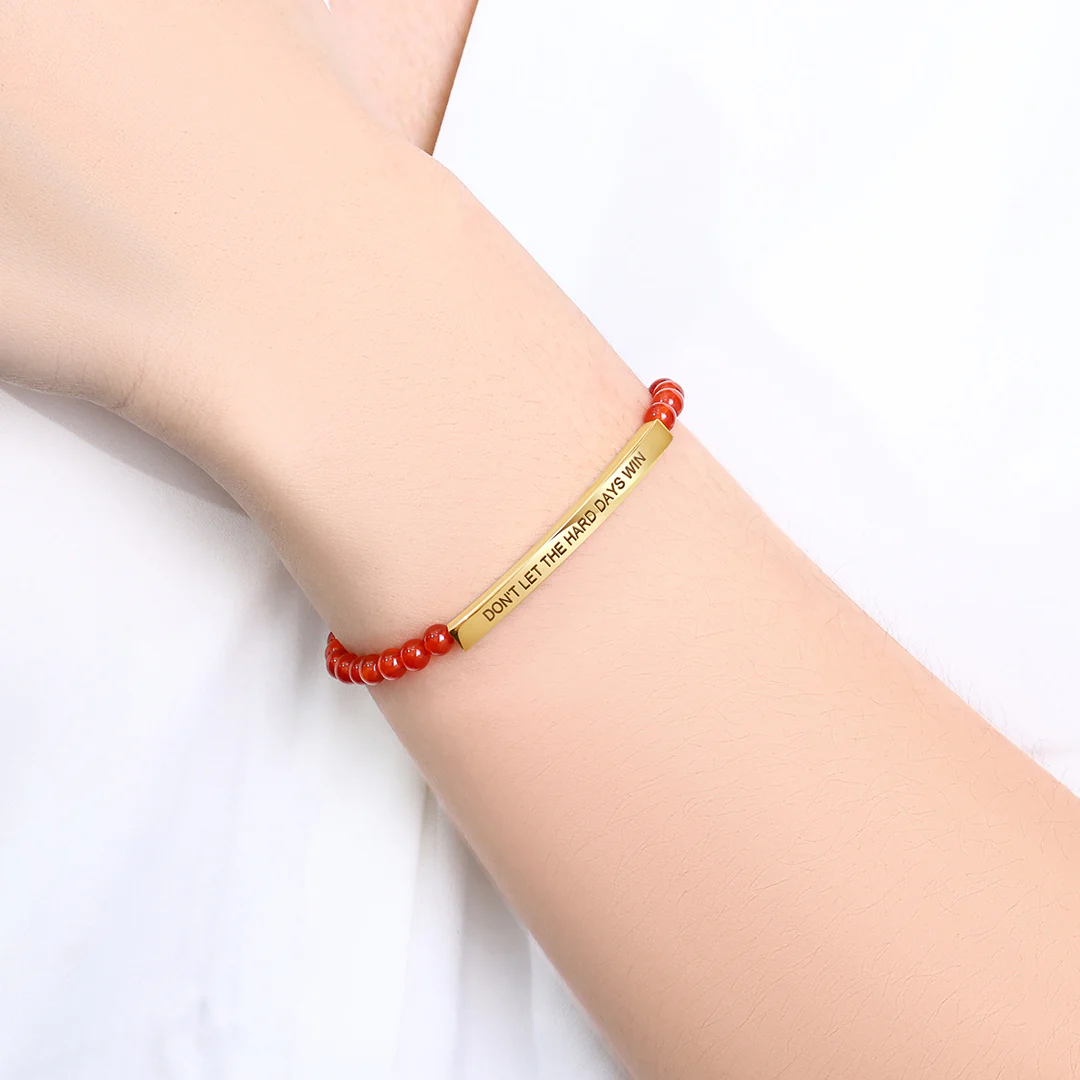 Don't Let The Hard Days Win Beaded Inspire Bracelet