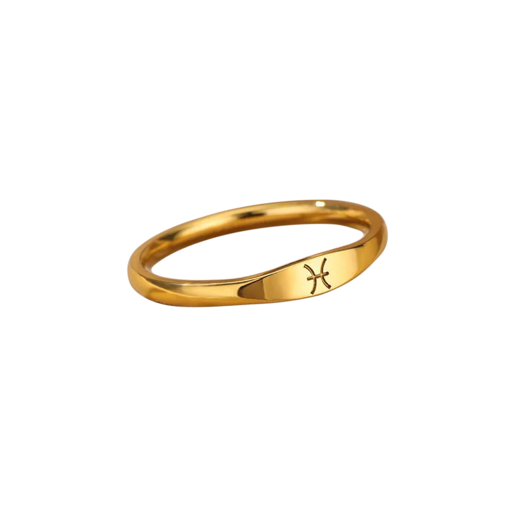 Minimalist Zodiac Stacking Band