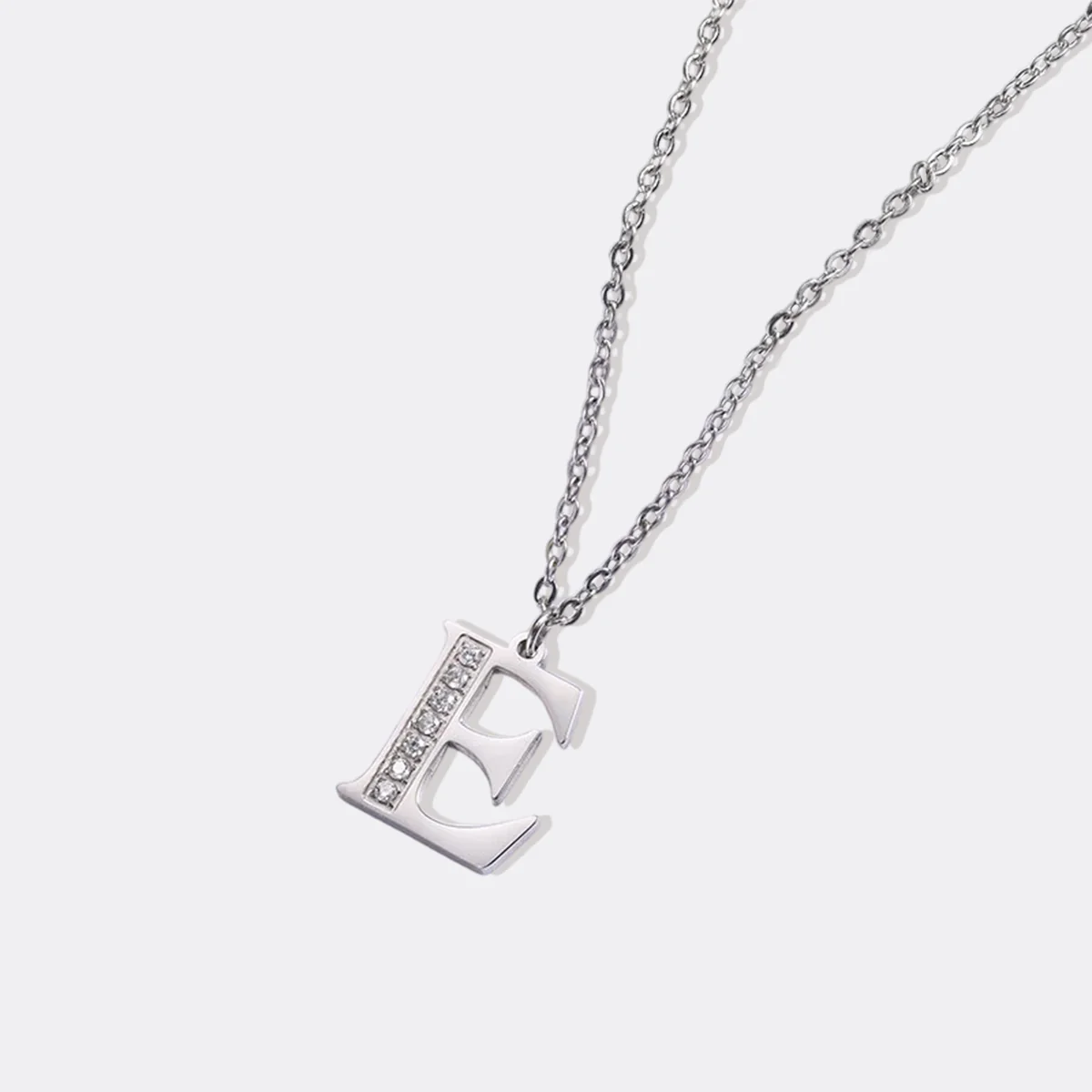 Crystal Accent Letter Satellite Necklace