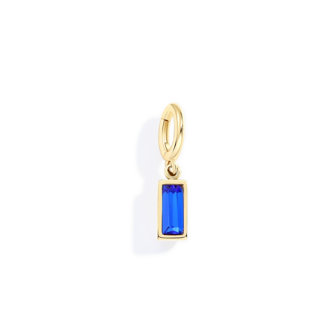 Dainty Baguette Birthstone Charm