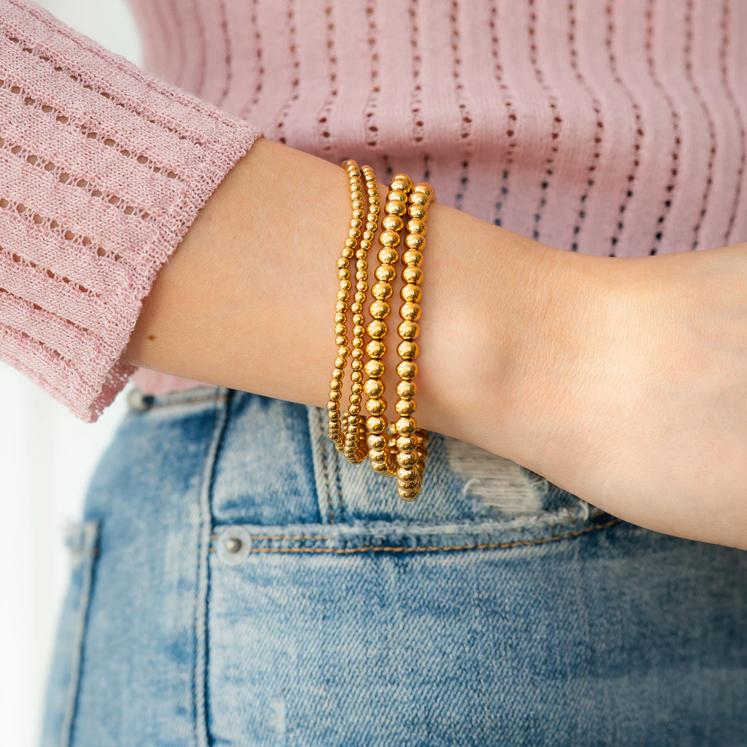 3mm & 5mm Beaded Bracelet Stacking Set