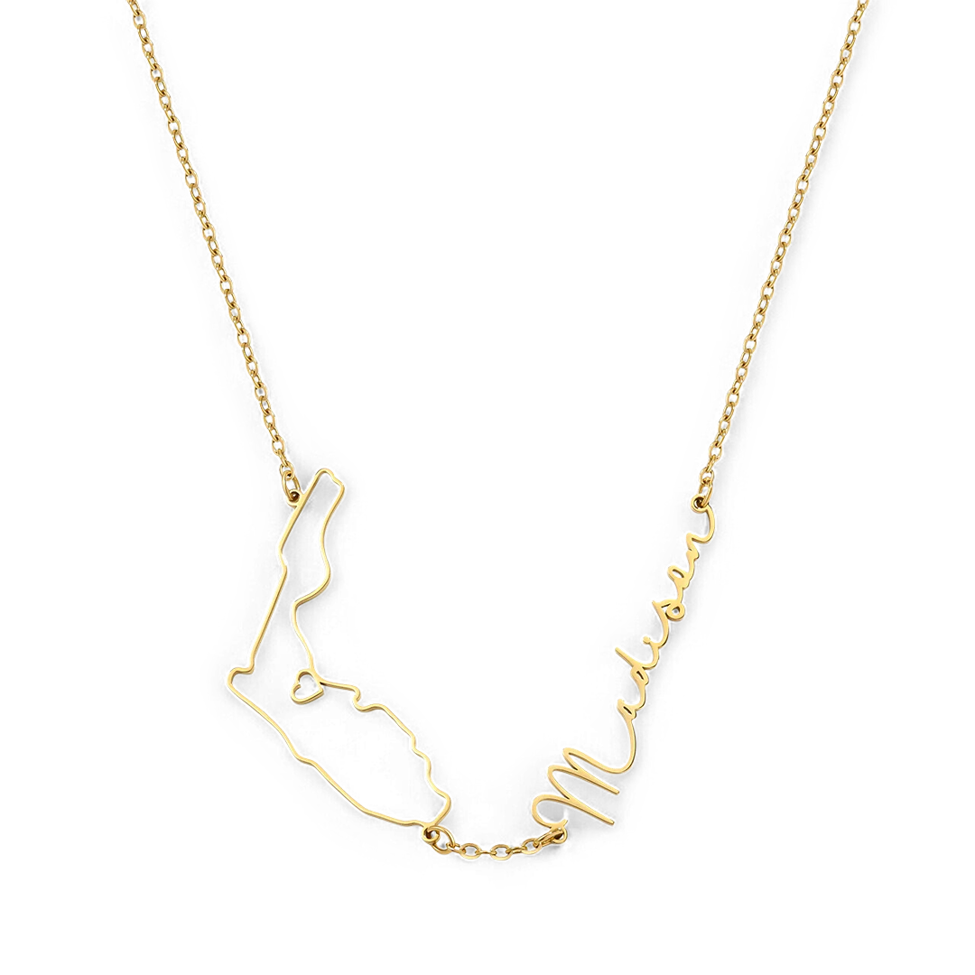 State Pride Name Necklace