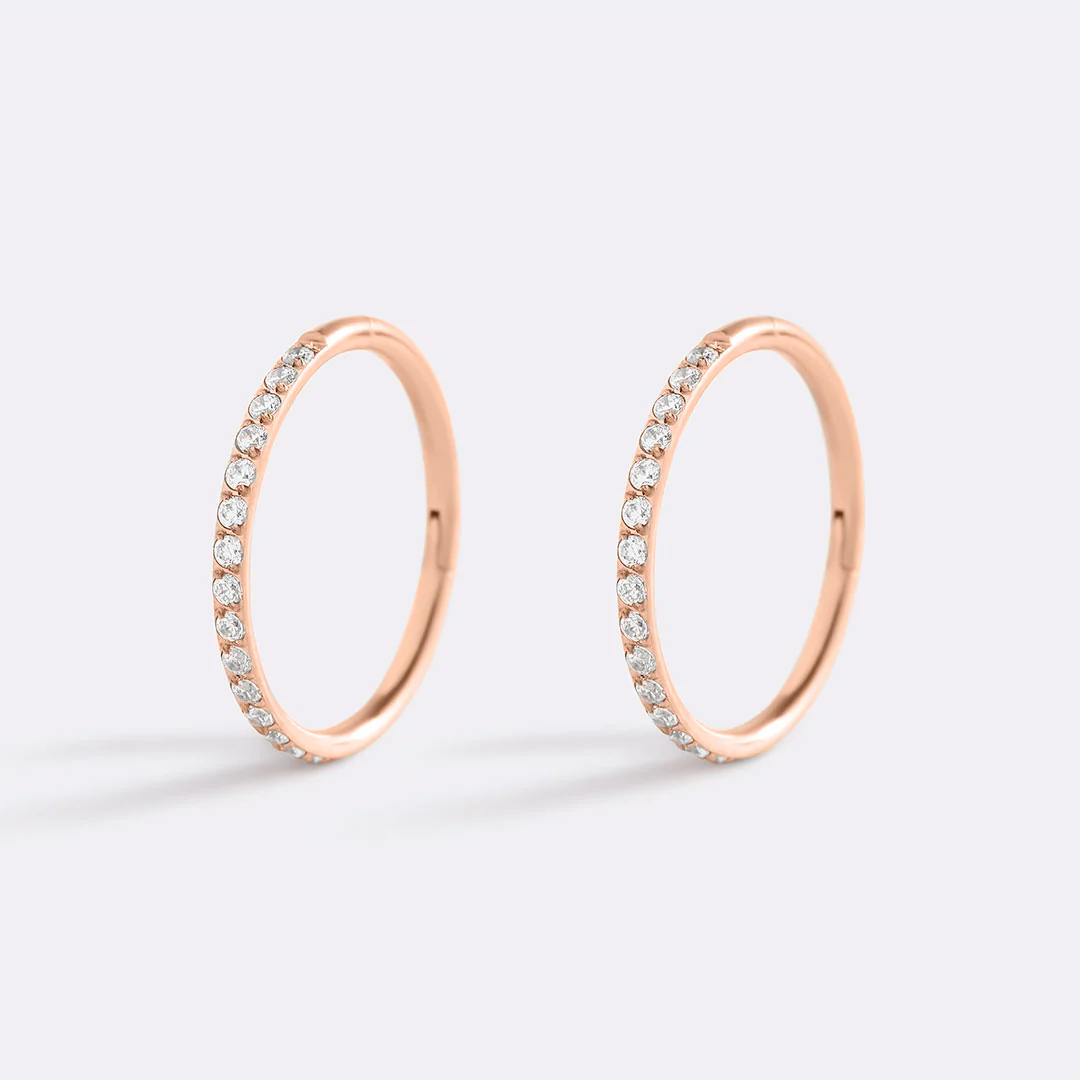 Eternity Crystal Cartilage Hoop Earrings | 16g