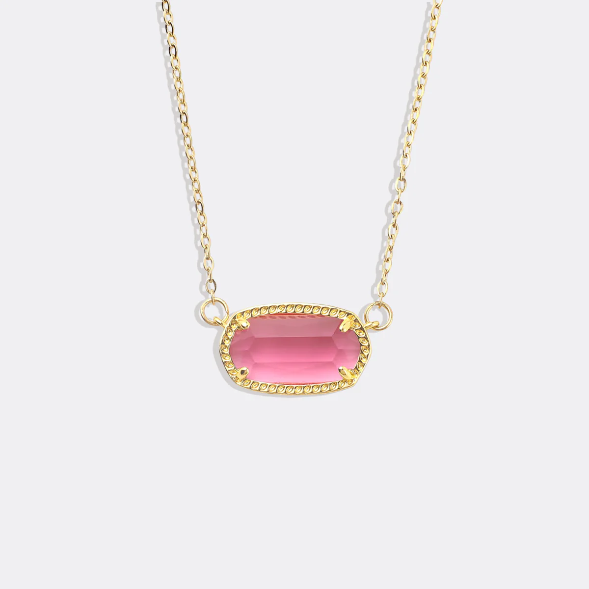 Oval Birthstone Pendant Necklace