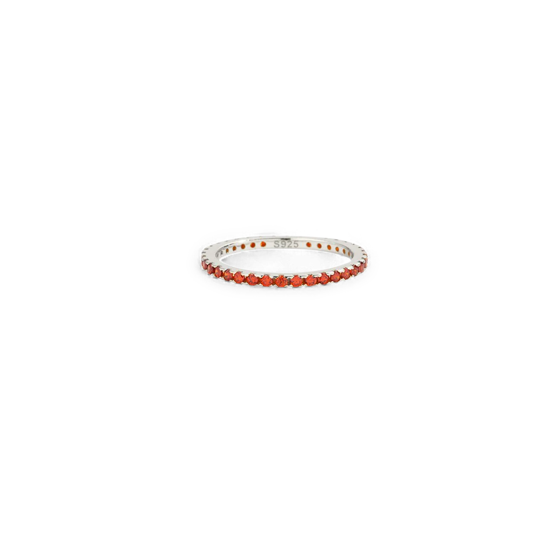 January Birthstone Eternity Stacking Ring