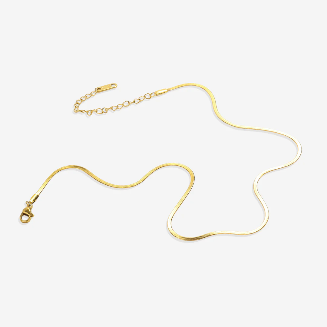 Dainty Herringbone Chain Necklace