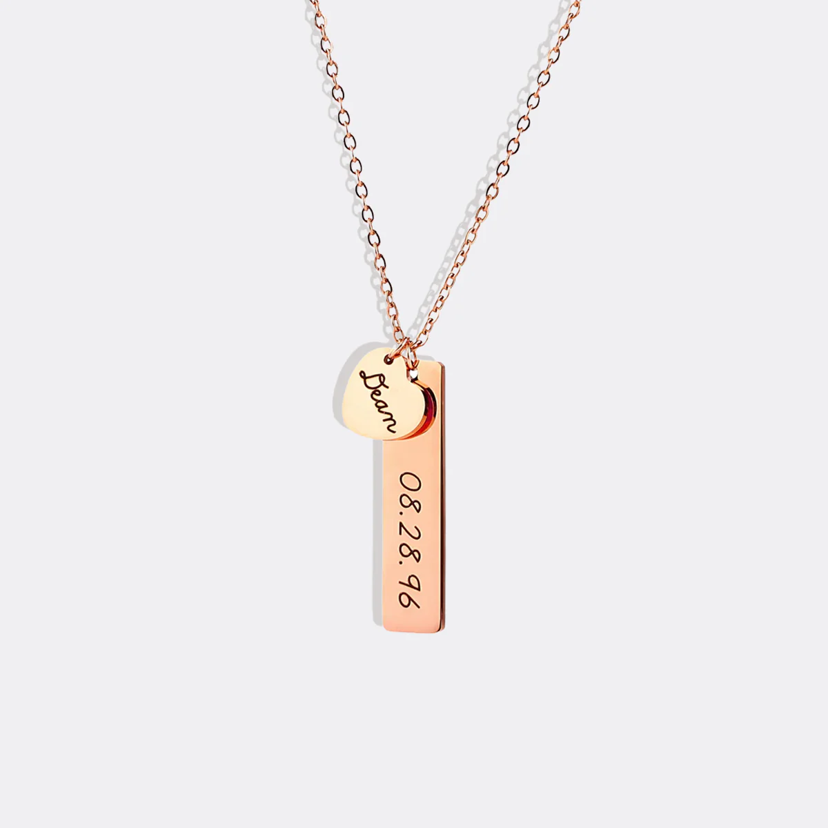 Engraved Heart Pendant Necklace • Best Friend Gift