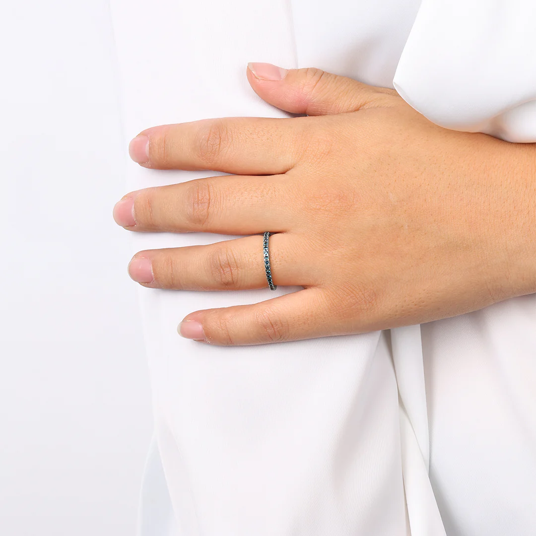 July Birthstone Eternity Stacking Ring