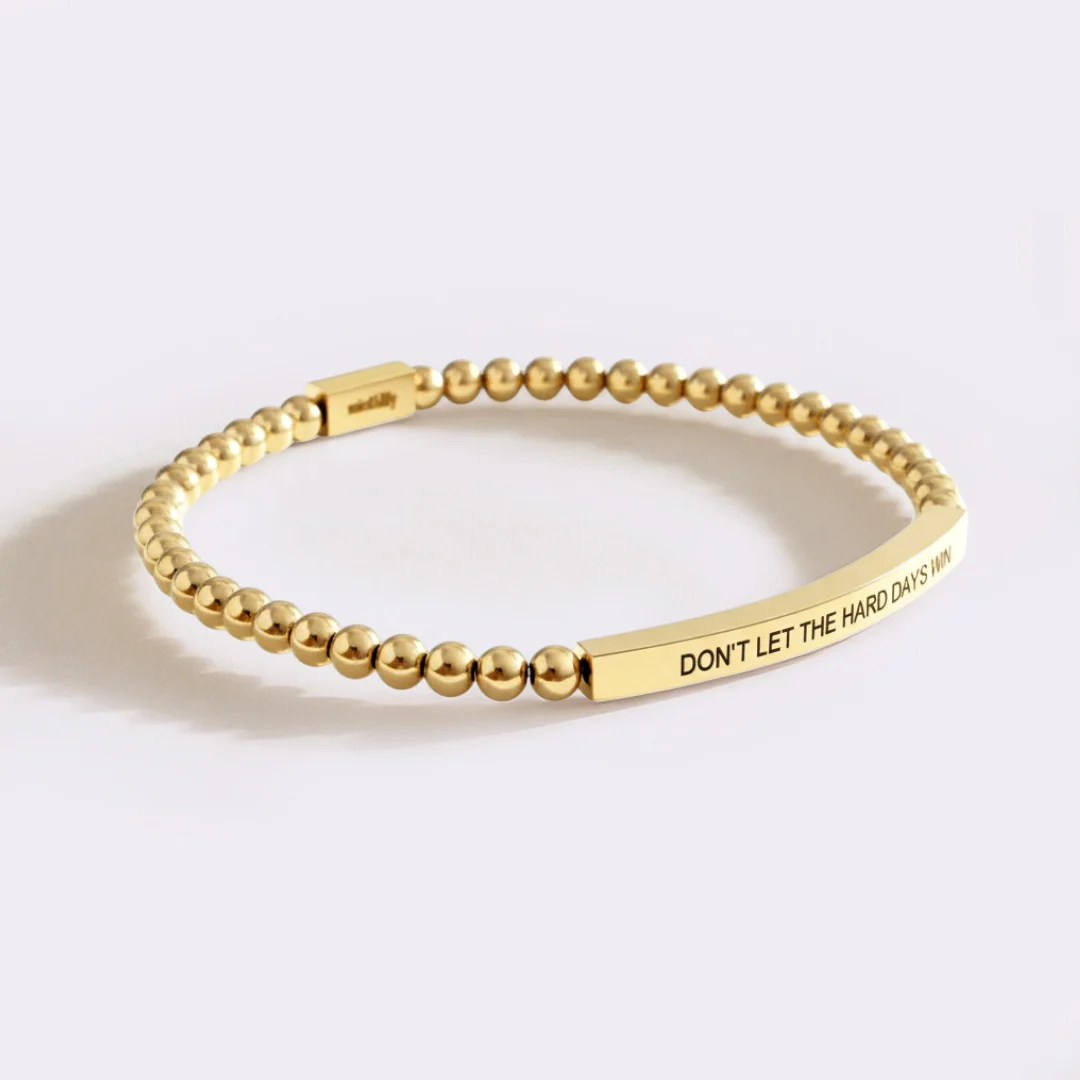 Don't Let The Hard Days Win Beaded Inspire Bracelet