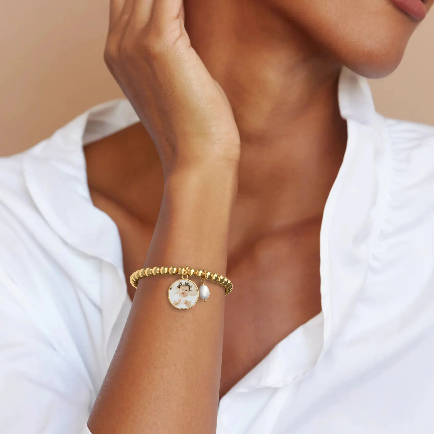 Personalized Photo Diana Charm Bracelet