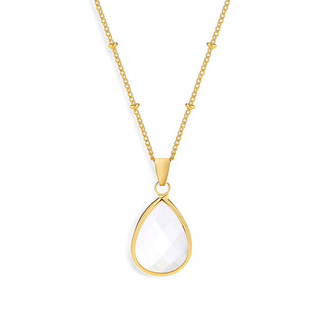 Birthstone Drop Pendant Necklace