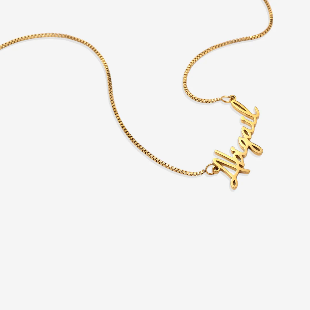 Fairy Name Necklace with Box Chain