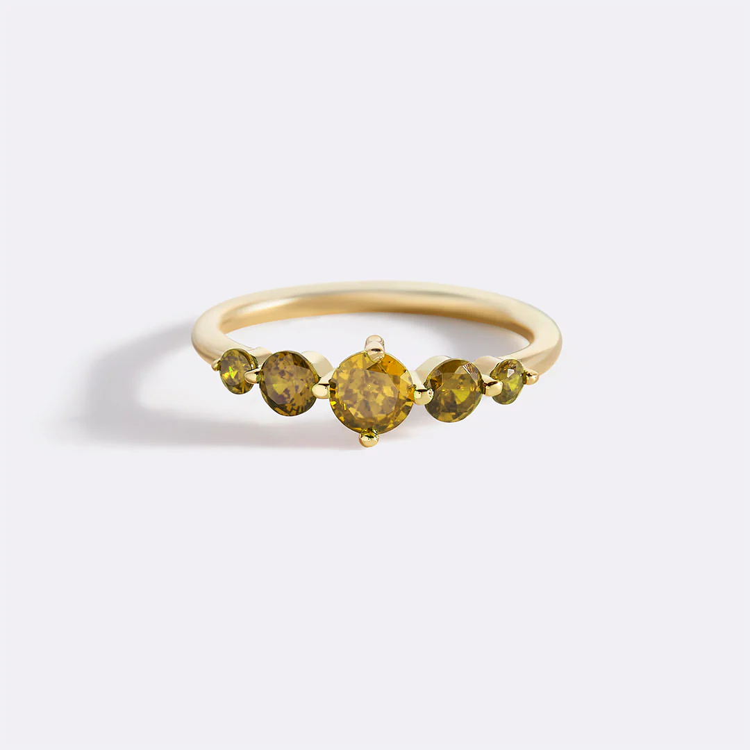 Five Stone Statement Birthstone Ring