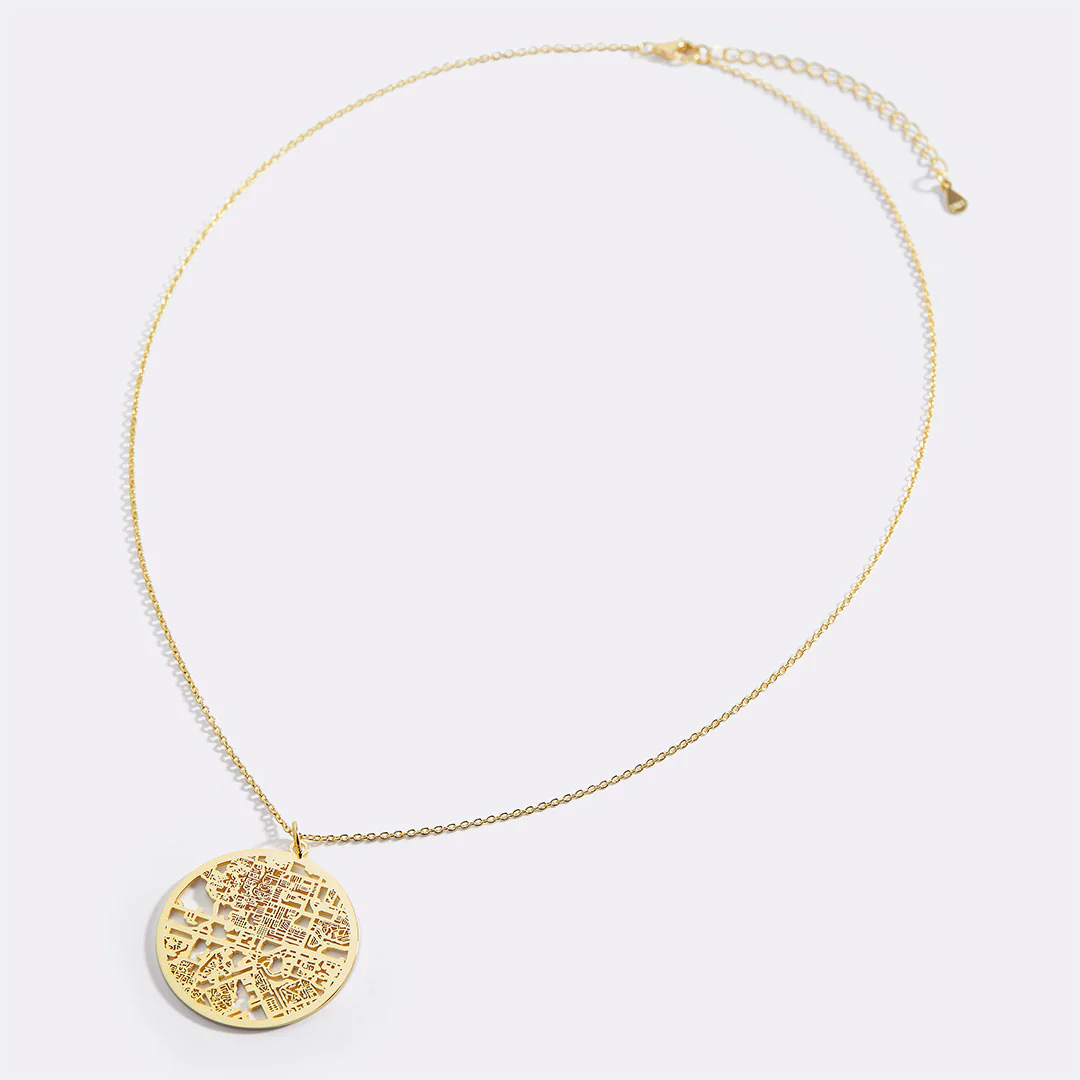 Custom Map Pendant Necklace