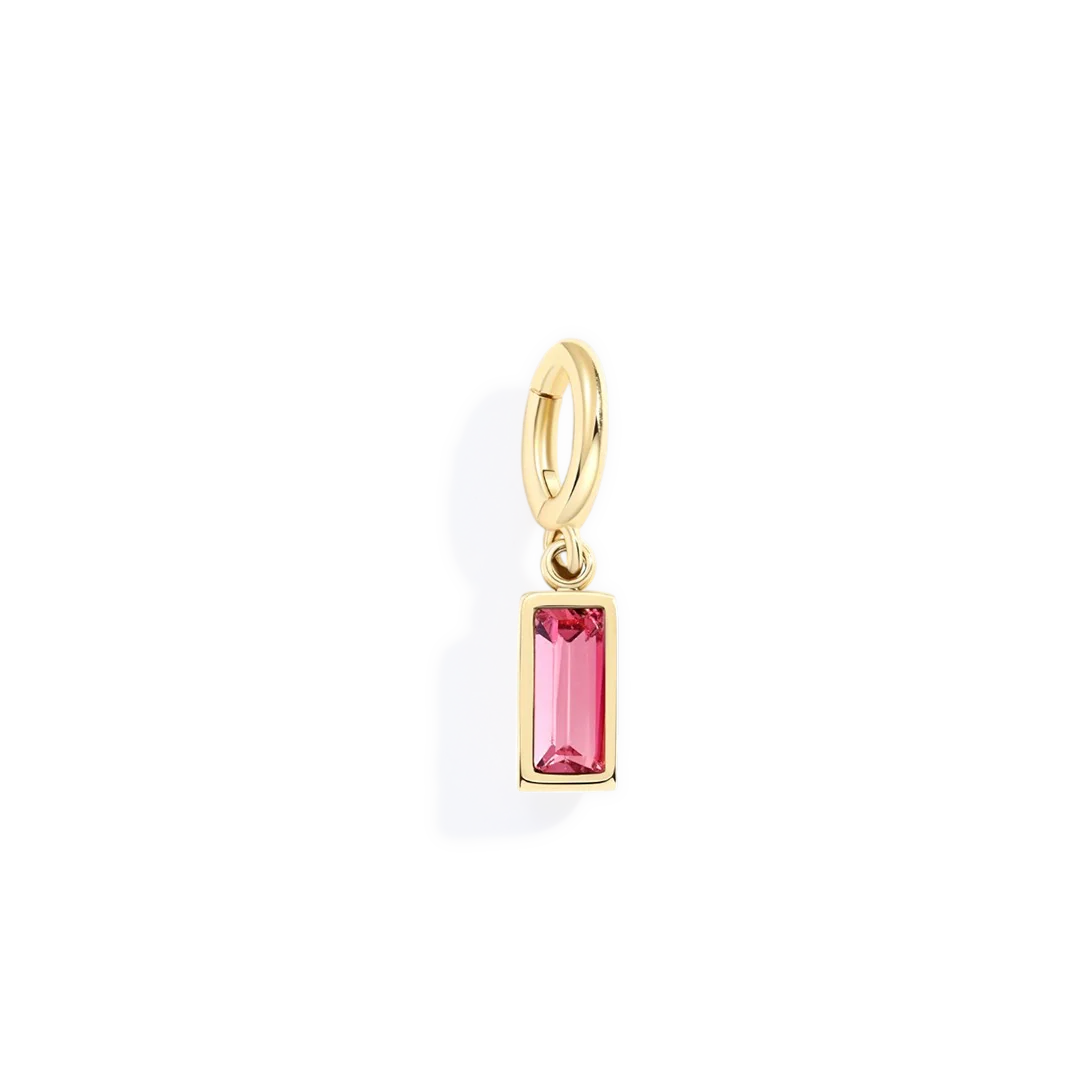 Dainty Baguette Birthstone Charm