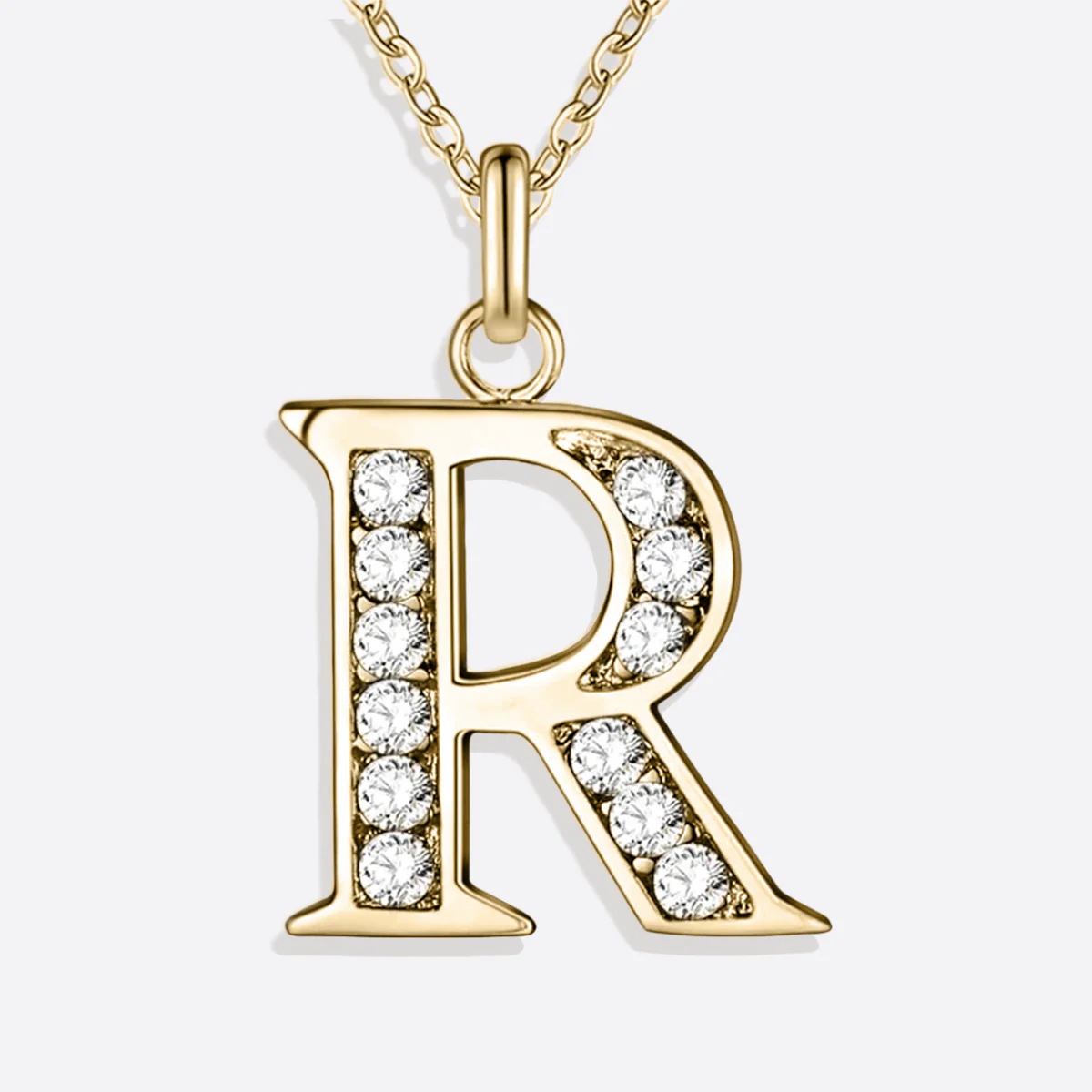 Crystal Accent Letter Satellite Necklace