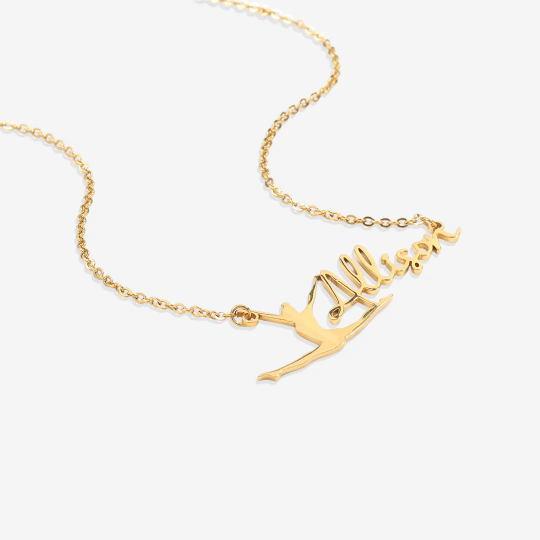 Custom Gymnast Name Pendant