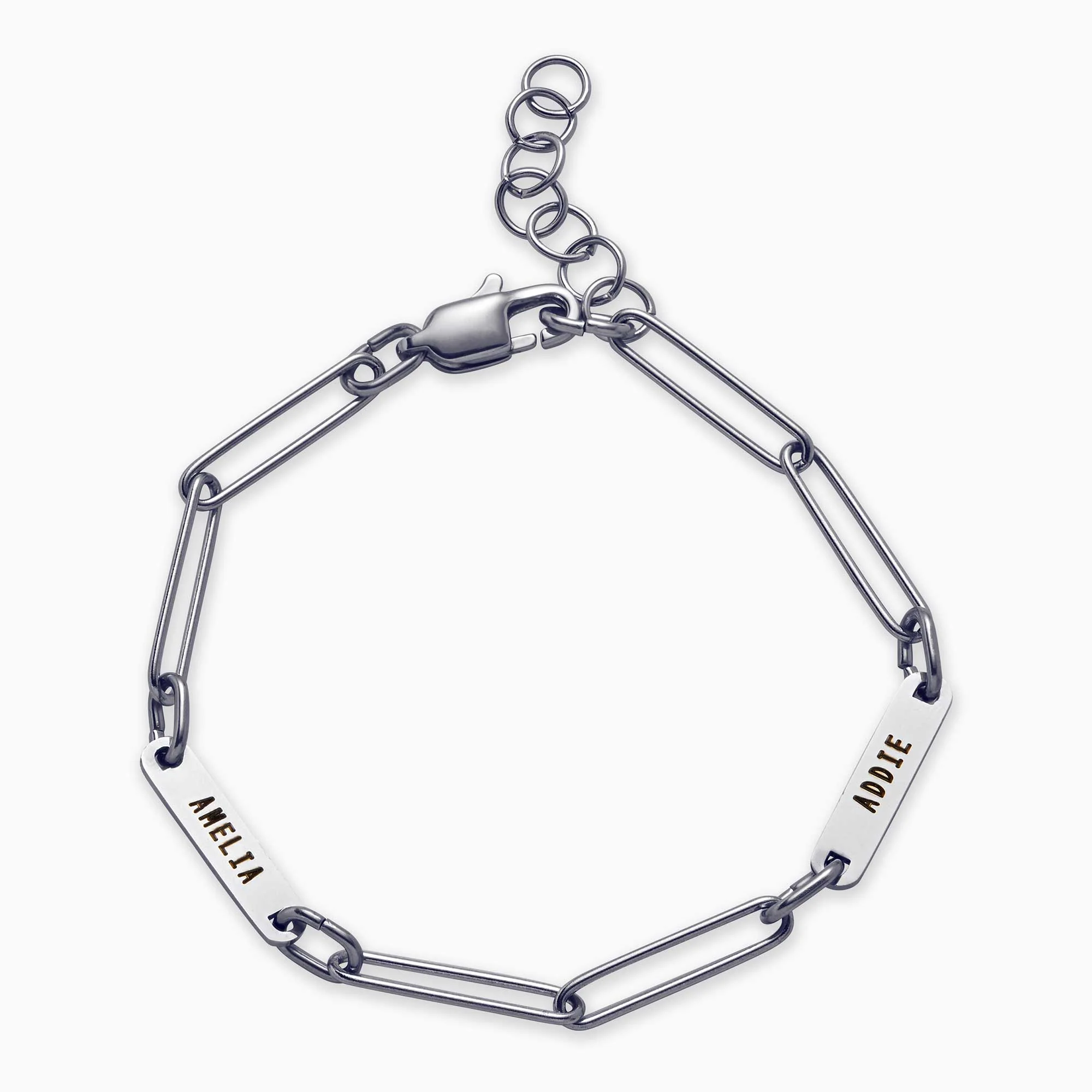 Personalized Paperclip Name Bracelet