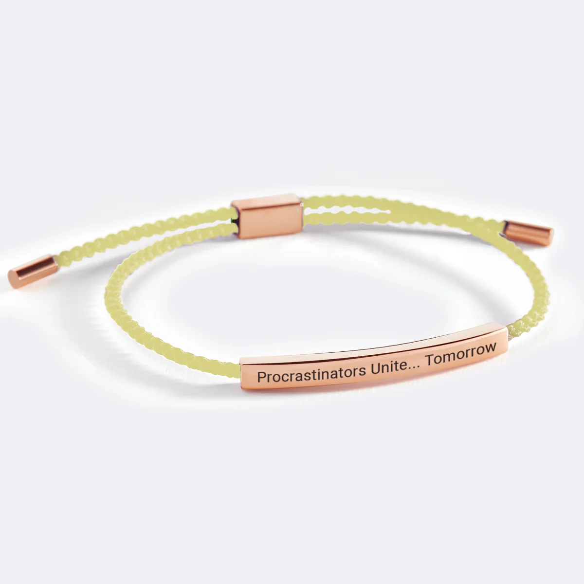 Procrastinators Unite... Tomorrow Inspire Bracelet