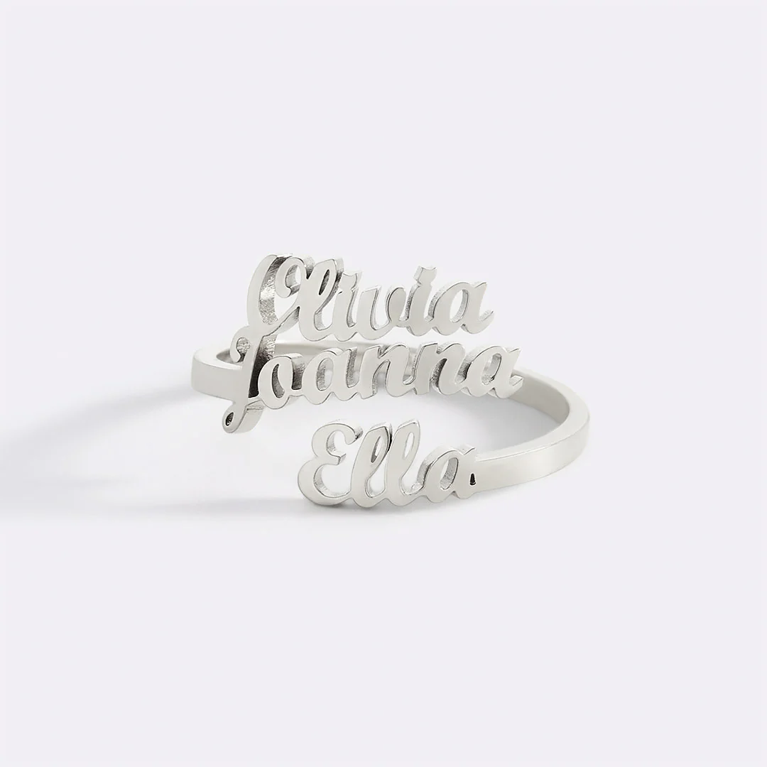Triple Name Ring