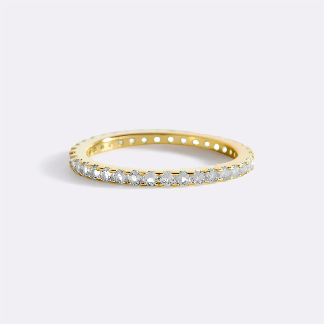 April Birthstone Eternity Stacking Ring