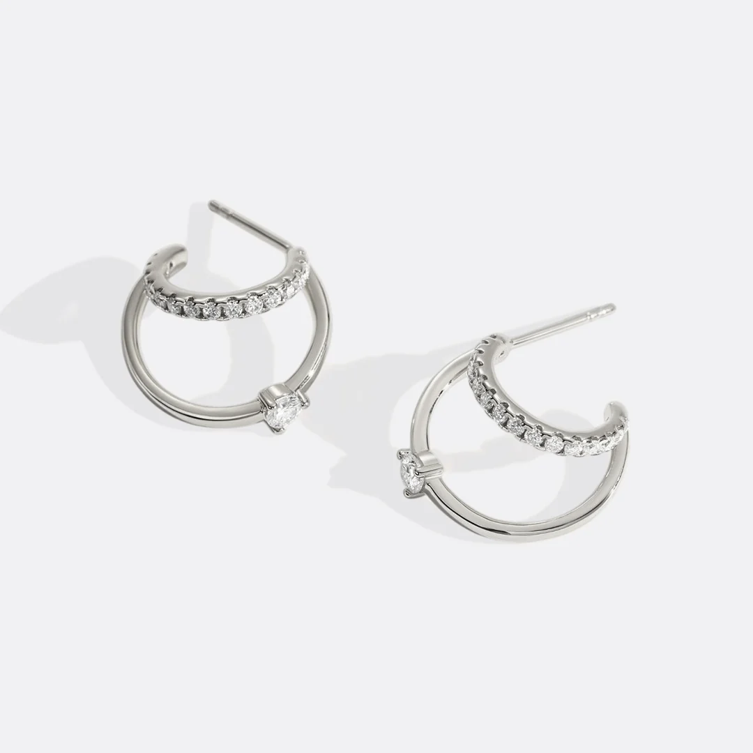 The Nova Double Hoop Earrings