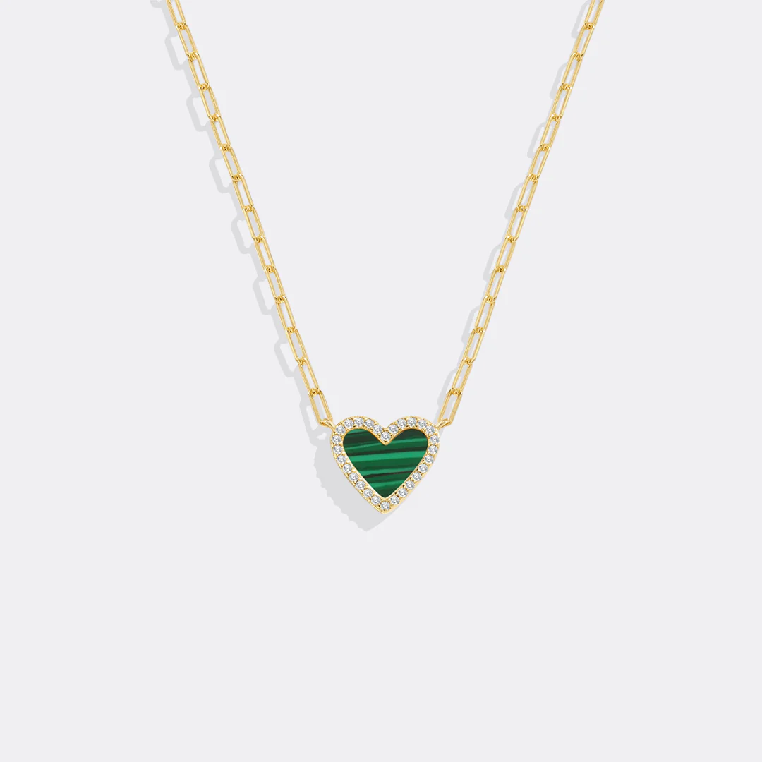 Dainty Heart Paperclip Necklace