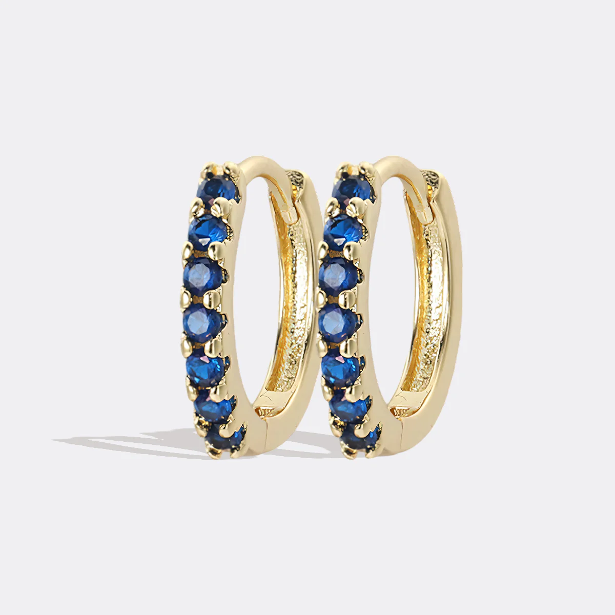 Gemstone Sleeper Huggie Hoop Earrings