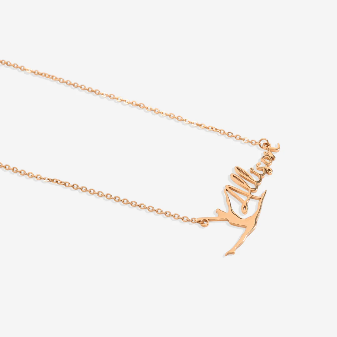 Custom Gymnast Name Pendant