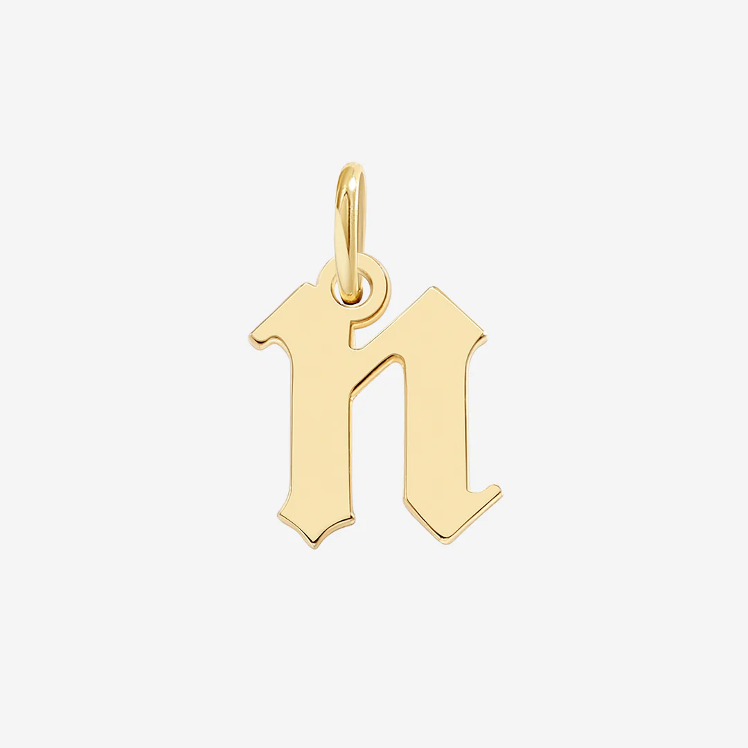 Old English Letter Charm