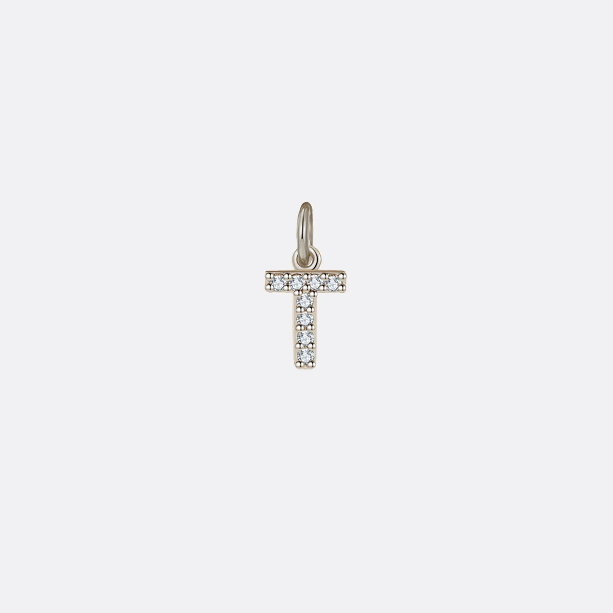Dainty Pave Initial Charm