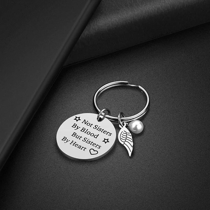 Sisters by Heart Keychain