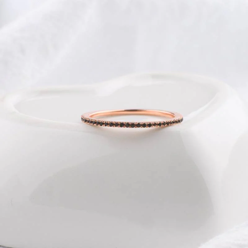 Black Diamond Eternity Stacking Ring