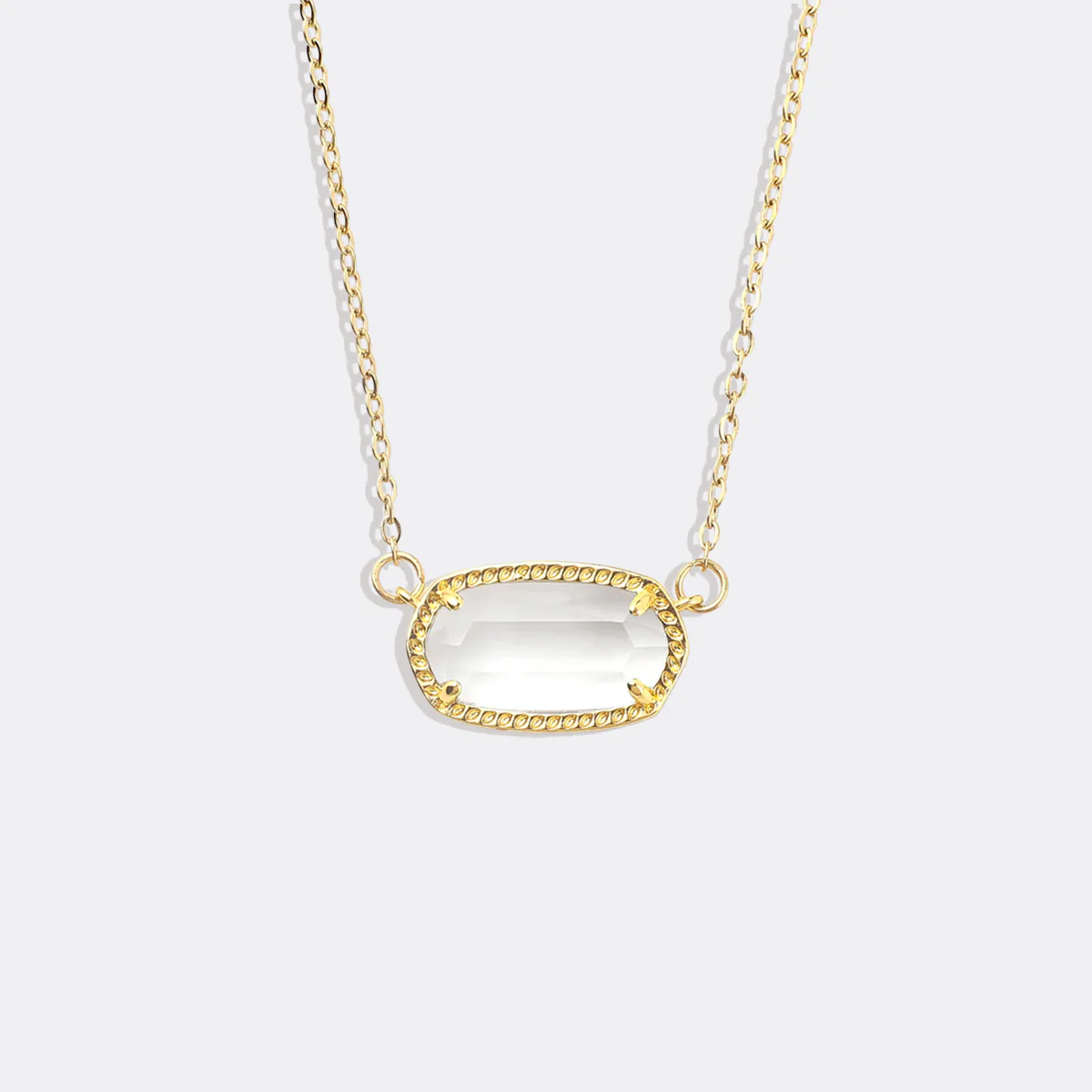 Oval Birthstone Pendant Necklace