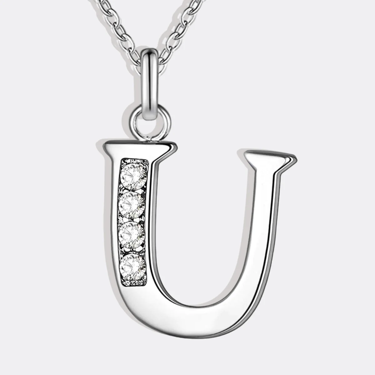 Crystal Accent Letter Satellite Necklace