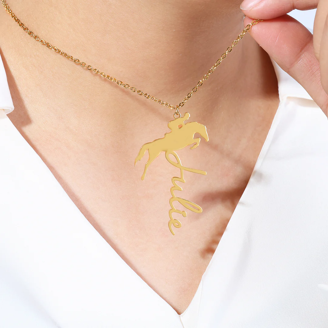 Equestrian Name Necklace