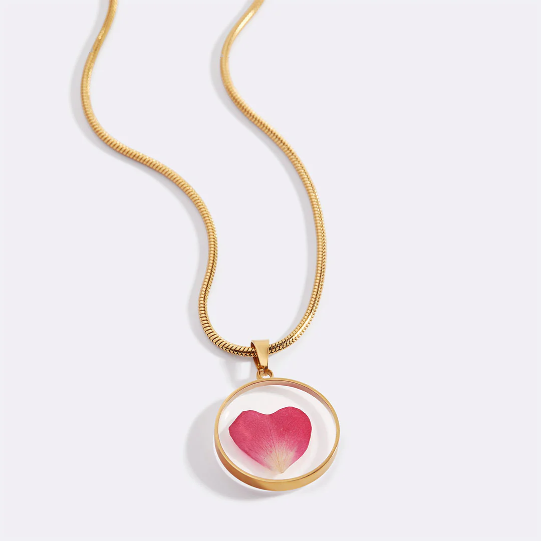 Pressed Birth Flower Necklace