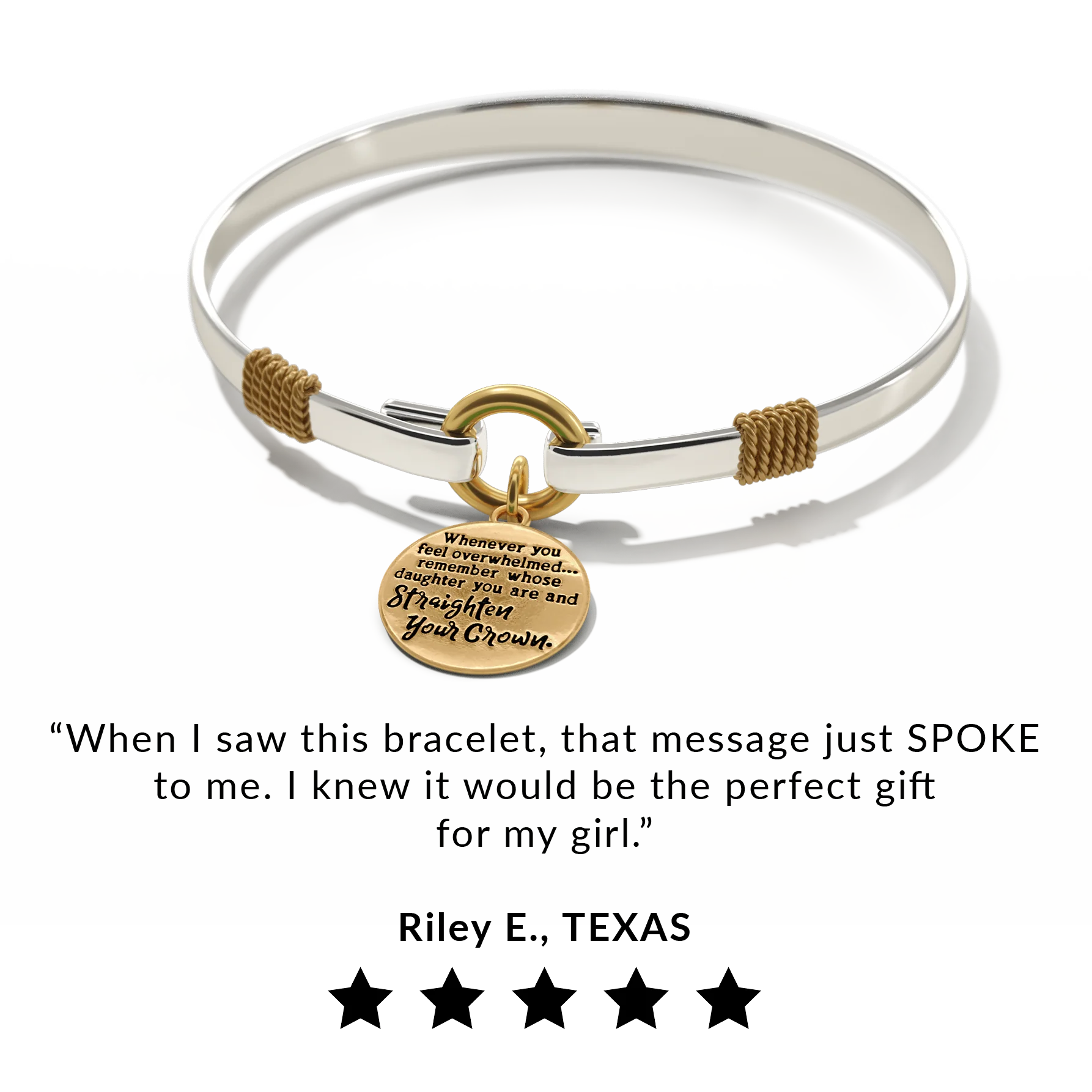 Straighten Your Crown - Two-Tone Charm Bracelet