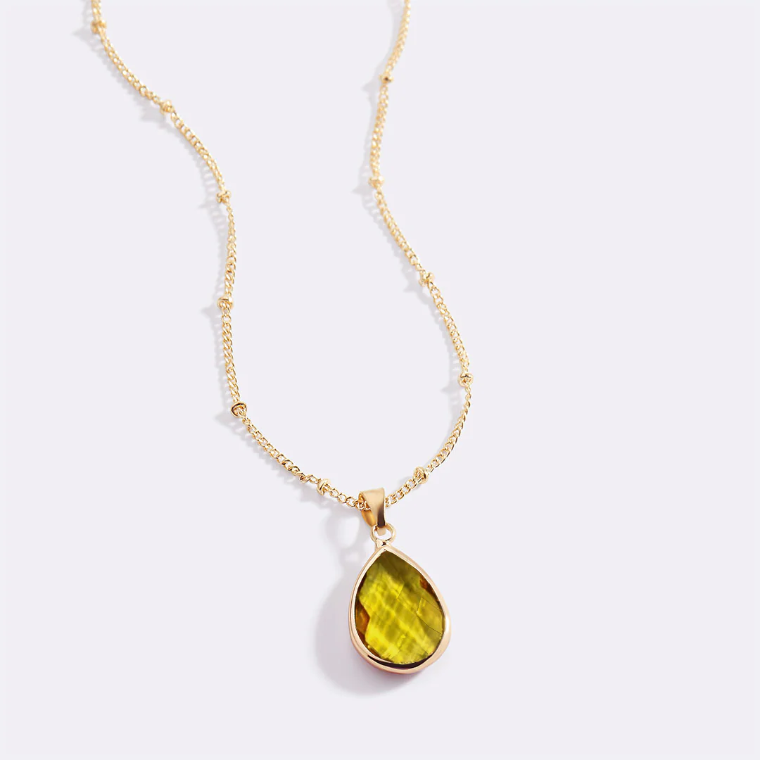 Birthstone Drop Pendant Necklace