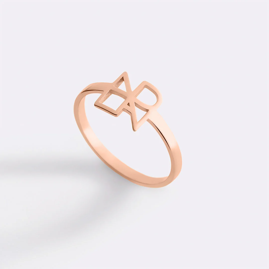 Monogram Name Ring