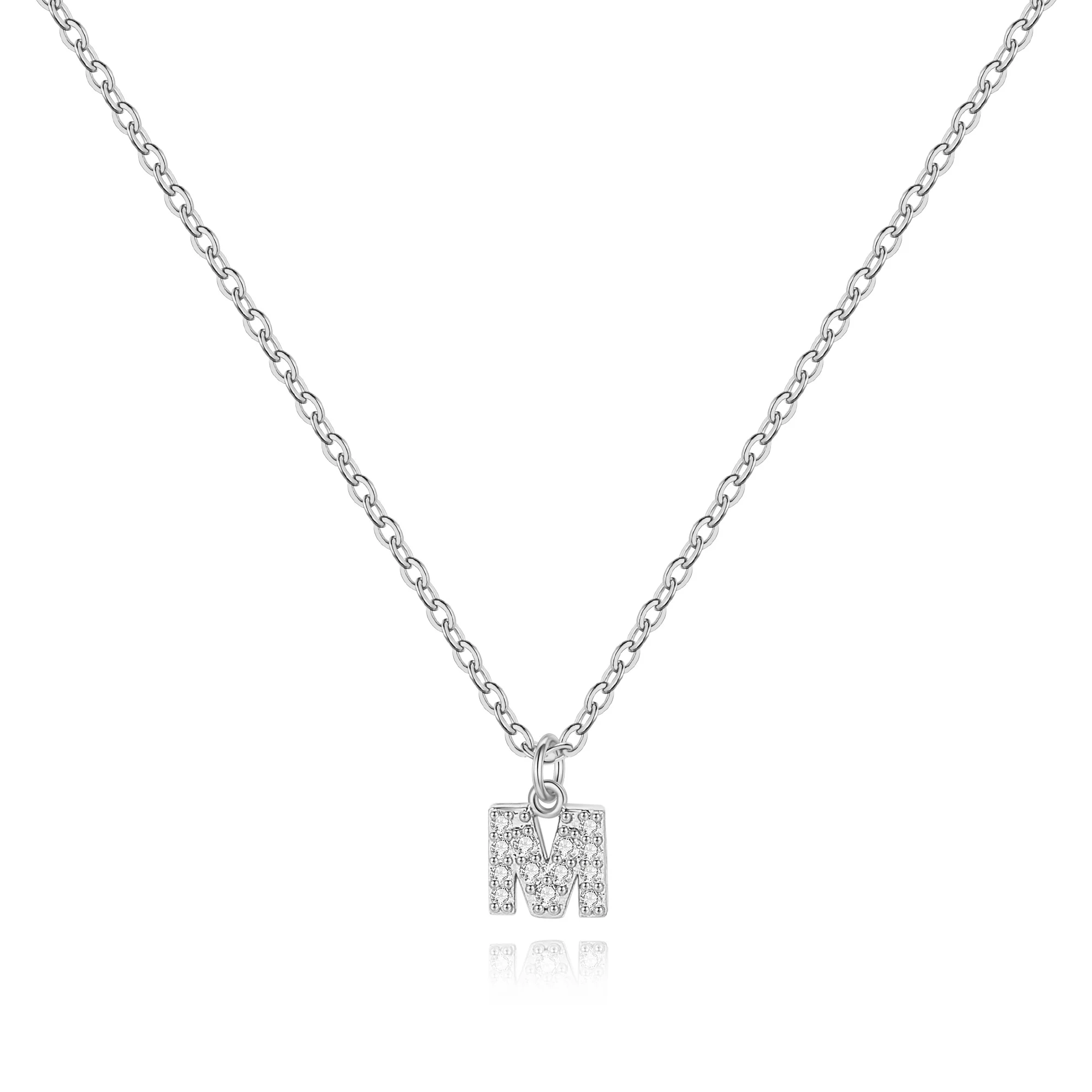 Pavé Uppercase Initial Necklace