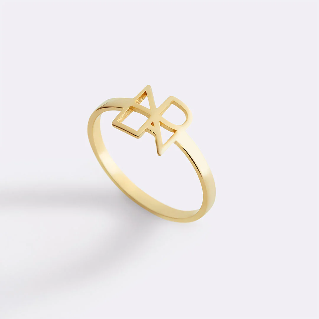 Monogram Name Ring