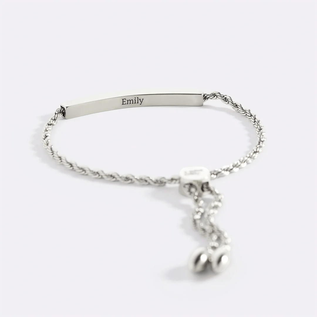 Personalized Bar Chain Bracelet