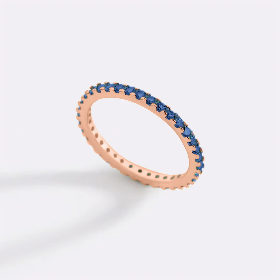 September Birthstone Eternity Stacking Ring
